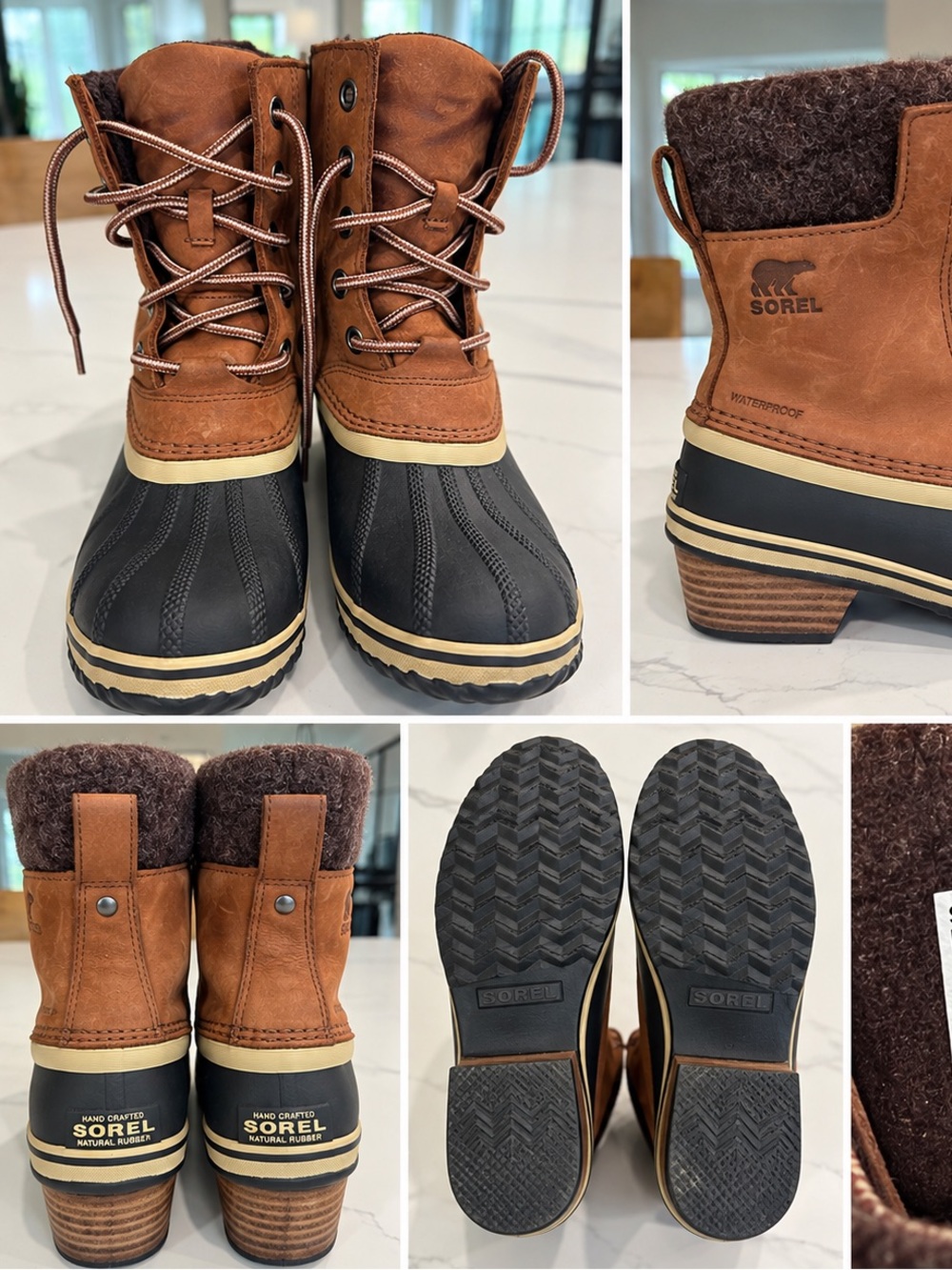 Sorel Joan of Arctic Winter Boots Brown & Black US 9